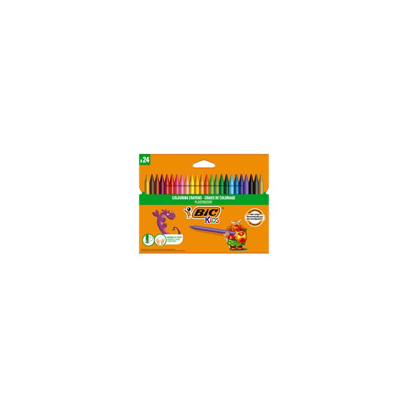 ASTUCCIO 24 PASTELLI KIDS PLASTIDECOR BIC