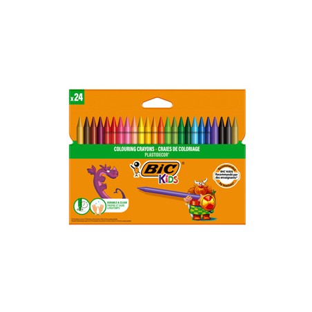 ASTUCCIO 24 PASTELLI KIDS PLASTIDECOR BIC