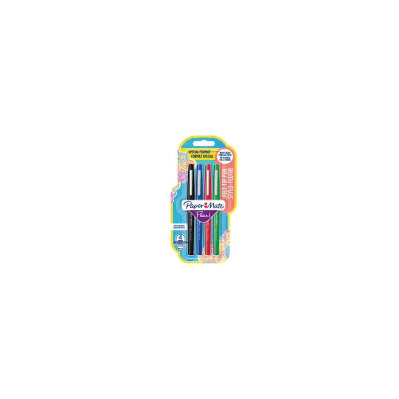 Astuccio 4 colori Classic pennarello Flair Nylon Papermate