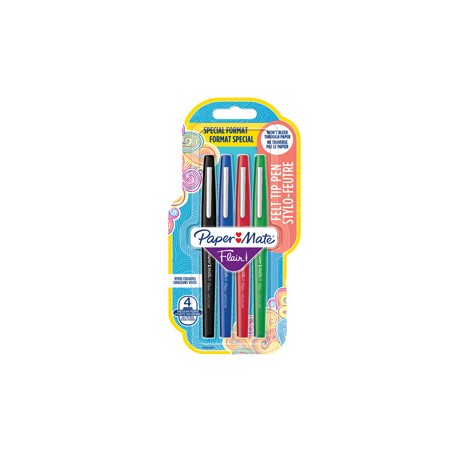 Astuccio 4 colori Classic pennarello Flair Nylon Papermate