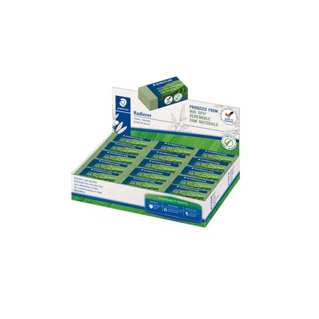 Box 30 gomme Eco 526 43x19x13mm per matita Staedtler