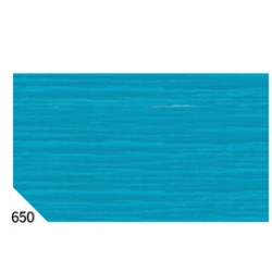 10RT CARTA CRESPA TURCHESE 650 (50X250CM) 48gr/m Rex Sadoch