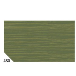 10RT CARTA CRESPA VERDE OLIVA 480 (50X250CM) 48gr/m Rex Sadoch