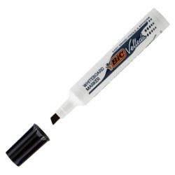 Pennarello VELLEDA 1791 punta scalpello whiteboard nero BIC - Conf da 12 pz.