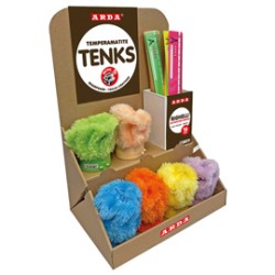 Display VoilA 24 temperamatite Tenks Peluche+24 righe 16cm col.ass. Arda