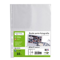 10 BUSTE FORATE PORTA FOTO A 8 SPAZI 10X15 SEI ROTA