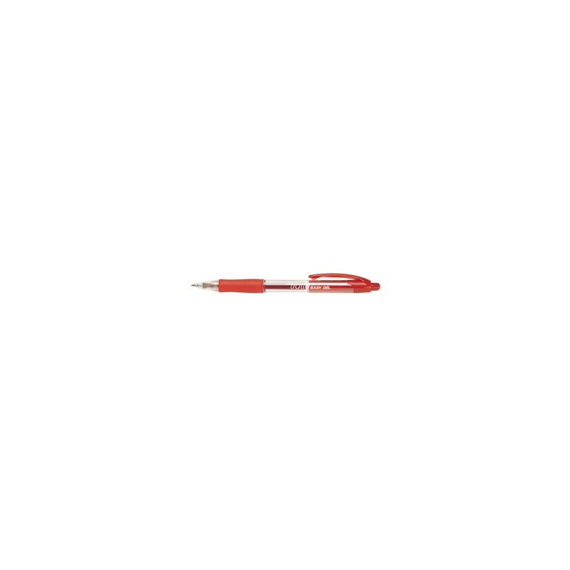 Penna sfera scatto EASY GEL tratto 0,5mm rosso TRATTO - Conf da 10 pz.