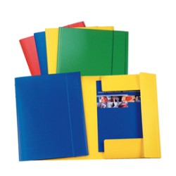 CARTELLINA C/ELASTICO C42 VERDE 25X35CM PRESSPAN - Conf da 5 pz.