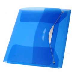 CARTELLINA CON ELASTICO IN PPL TRASP. BLU FELLOWES - Conf da 3 pz.