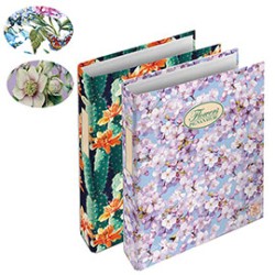 Raccoglitore a 4 anelli Pigna Nature Flowers 27X32cm anelli 30mm - Conf da 5 pz.