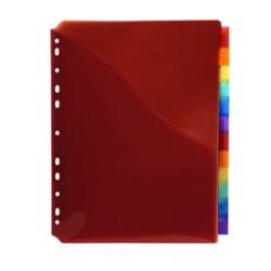 Divisori neutri 12 tasti A4 MAXI c/portaetichetta Col.ass Pp 46971E Exacompta - Conf da 10 pz.