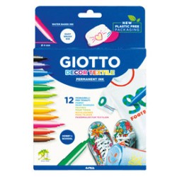 ASTUCCIO 12 PENNARELLI PER TESSUTO GIOTTO DECOR TEXTILE