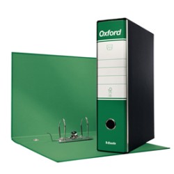 Registratore OXFORD G85 verde dorso 8cm f.to protocollo ESSELTE - Conf da 6 pz.