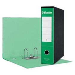 Registratore ESSENTIALS G75 verde dorso 8cm f.to protocollo ESSELTE - Conf da 6 pz.