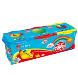 TRIS BARATTOLI DIDO 220GR GIALLO-ROSSO-AZZURRO