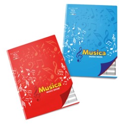 MAXIQUADERNO MUSICA 21X29,7CM 32FG 100GR 12 PENTAGRAMMI - Conf da 10 pz.