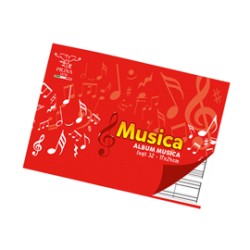 ALBUM MUSICA 17X24CM 16FG 85GR 5 PENTAGRAMMI - Conf da 10 pz.