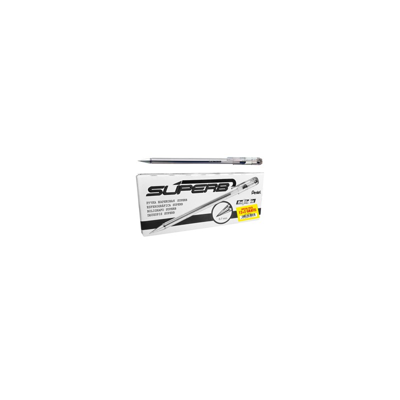 12+2pz penna sfera SuperB BK77 promopack nero 0.7mm Pentel