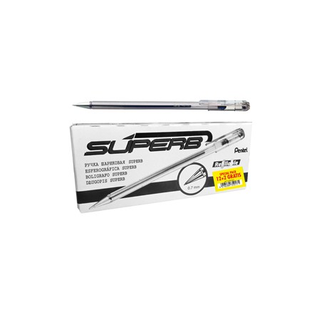 12+2pz penna sfera SuperB BK77 promopack nero 0.7mm Pentel