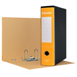 Registratore ESSENTIALS G75 giallo dorso 8cm f.to protocollo ESSELTE - Conf da 6 pz.