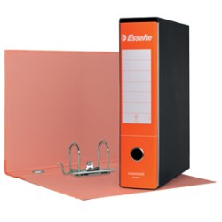 Registratore ESSENTIALS G75 arancione dorso 8cm f.to protocollo ESSELTE - Conf da 6 pz.