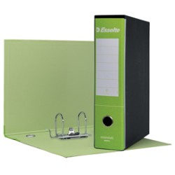 Registratore ESSENTIALS G75 verde chiaro dorso 8cm f.to protocollo ESSELTE - Conf da 6 pz.