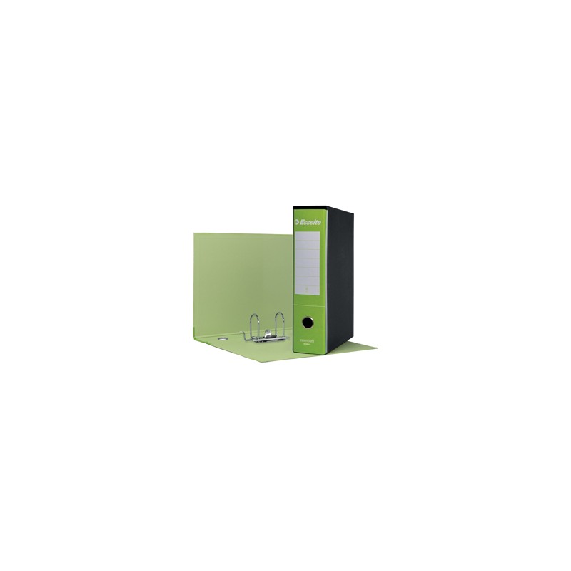 Registratore ESSENTIALS G75 verde chiaro dorso 8cm f.to protocollo ESSELTE - Conf da 6 pz.