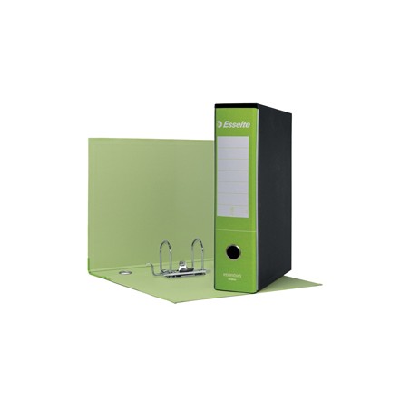 Registratore ESSENTIALS G75 verde chiaro dorso 8cm f.to protocollo ESSELTE - Conf da 6 pz.