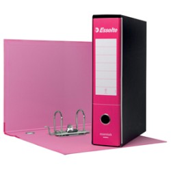 Registratore ESSENTIALS G75 fucsia dorso 8cm f.to protocollo ESSELTE - Conf da 6 pz.