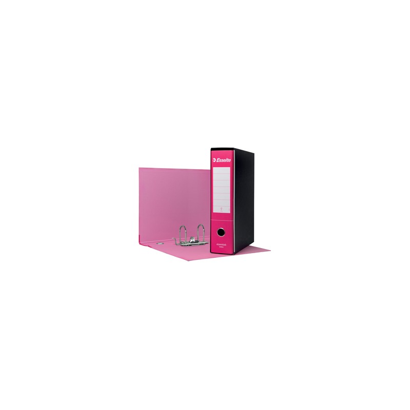 Registratore ESSENTIALS G75 fucsia dorso 8cm f.to protocollo ESSELTE - Conf da 6 pz.