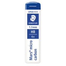 Astuccio 6 mine 1.3mm MARSMICRO 250 13-HB STAEDTLER - Conf da 12 pz.
