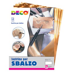 12 LASTRINE ALLUMINIO/RAME 20x30CM 113/4 DECO