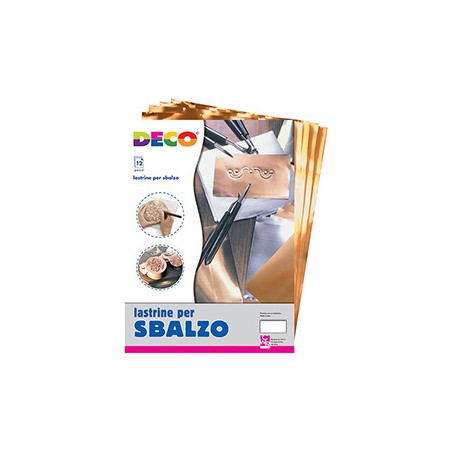 12 LASTRINE ALLUMINIO/RAME 20x30CM 113/4 DECO
