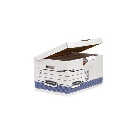 SCATOLA ARCHIVIO C/COPERCHIO A RIBALTA BANKERS BOX SYSTEM - Conf da 10 pz.