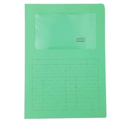 50 Cartelline a L c/finestra verde 120gr Sintex Blasetti