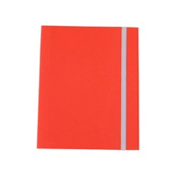 CARTELLINA 3 LEMBI C/ELASTICO FIBRONE 27X37CM ROSSO 75 CDG - Conf da 5 pz.