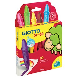 ASTUCCIO 10 SUPERPASTELLONI A CERA GIOTTO BEBE