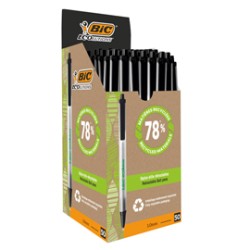 SCATOLA 50 PENNE A SFERA SCATTO ECOlutions NERO 1.0MM BIC
