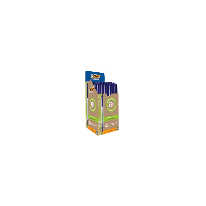 SCATOLA 50 PENNE A SFERA SCATTO ECOlutions BLU 1.0MM BIC