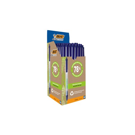 SCATOLA 50 PENNE A SFERA SCATTO ECOlutions BLU 1.0MM BIC