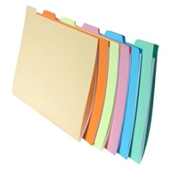 SET 6 CARTELLINE C/TACCA PER CARTELLE SOSP. CASSETTO NATURE FUTURE - Conf da 10 pz.