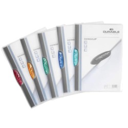 PACK 5 CARTELLINE CON CLIP COLORATA SWINGCLIP DURABLE