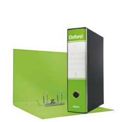 Registratore OXFORD G85 verde lime dorso 8cm f.to protocollo ESSELTE - Conf da 6 pz.