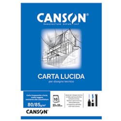 BLOCCO CARTA LUCIDA MANUALE 230x330mm 10FG 80GR CANSON - Conf da 25 pz.