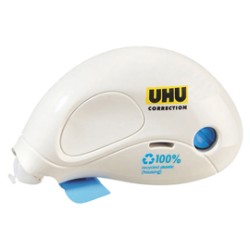 Correttore a nastro Roller Mini Correction 5mm x 6mt 100 recycled UHU - Conf da 12 pz.