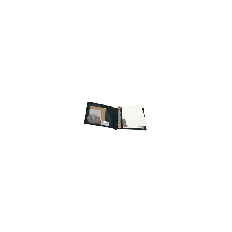 RACCOGLITORE MANAGER 4ANELLI D30MM A4 MAXI IN PPL NERO EXACTIVE