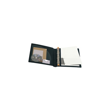 RACCOGLITORE MANAGER 4ANELLI D30MM A4 MAXI IN PPL NERO EXACTIVE