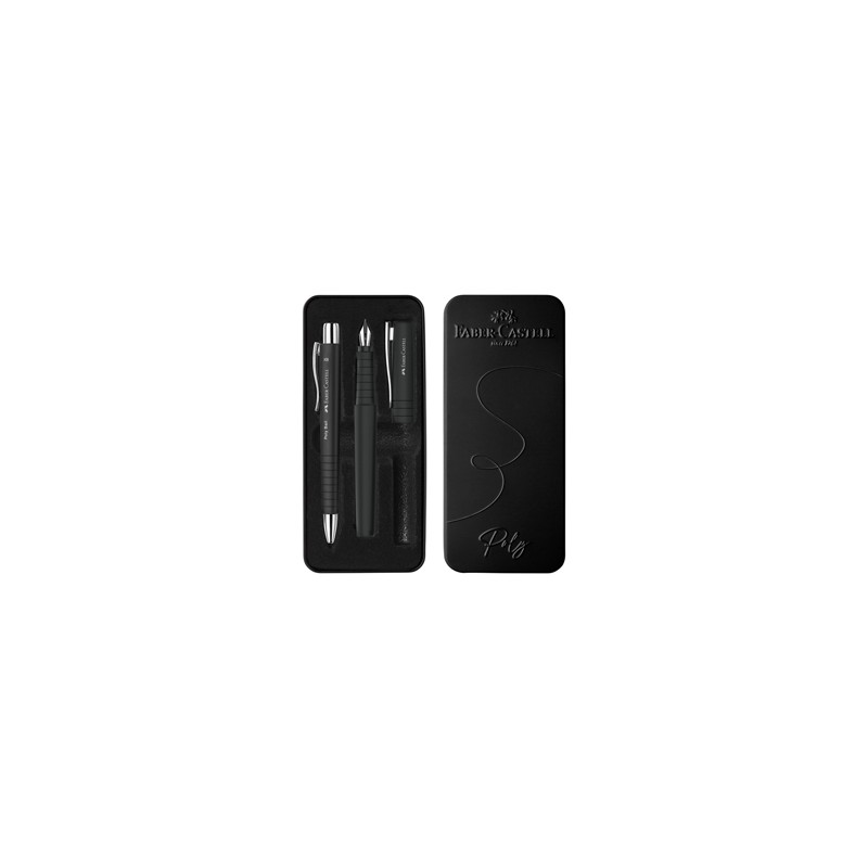 Set stilo B Poly Pen + sfera 0,7mm Poly Ball fusto nero Faber Castell