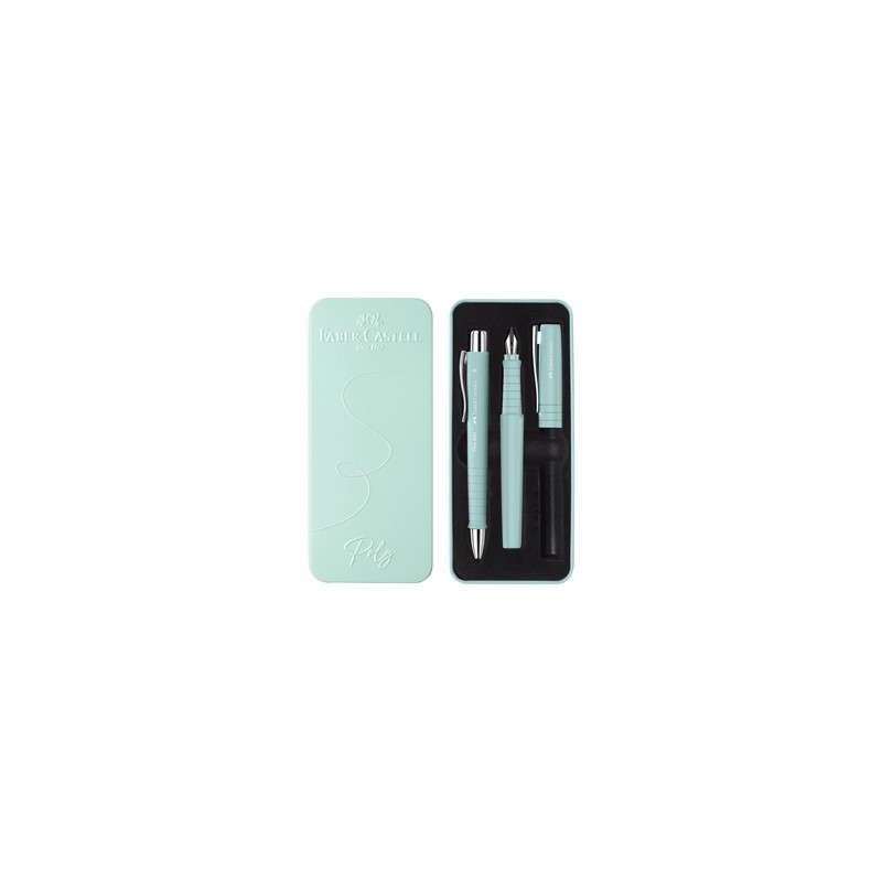 Set stilo B Poly Pen + sfera 0,7mm Poly Ball fusto caribic blue Faber Castell