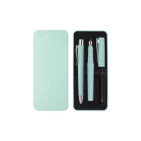 Set stilo B Poly Pen + sfera 0,7mm Poly Ball fusto caribic blue Faber Castell